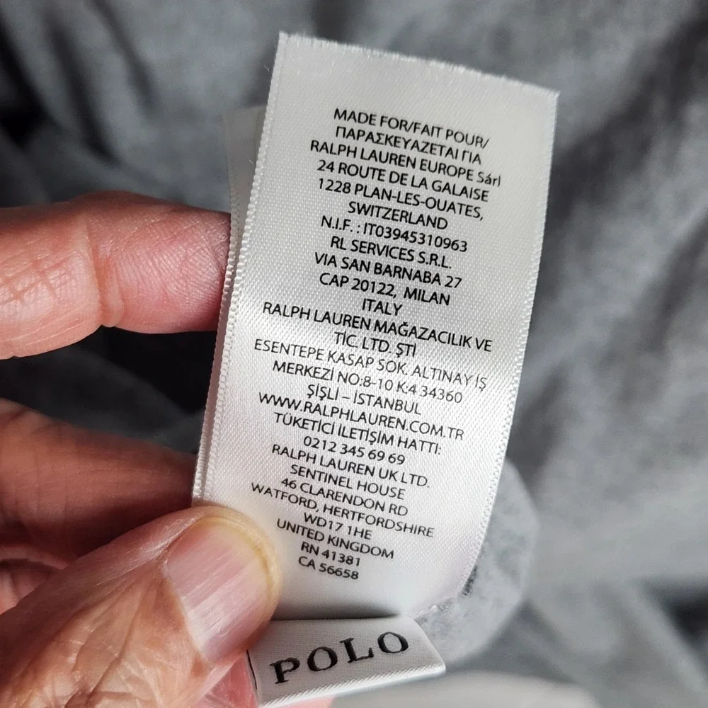 Polo Ralph Lauren T-Shirt‎ 2XB Men's Heathered Gray Short Sleeve Logo